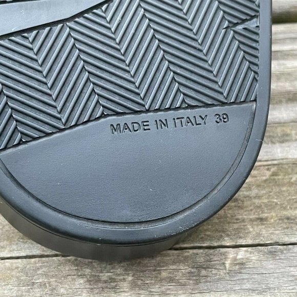 Jimmy Choo Slide Sandal Logo Crystal-Studded Rubber upper Flat Platform Italy 39 - Picture 11 of 12